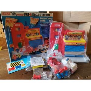 RARE 1990 VTECH Little Talking World Fire Station